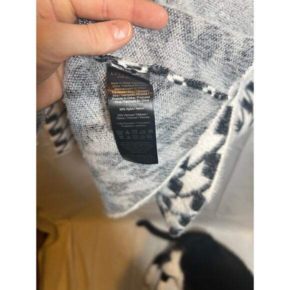 Liverpool Los Angeles Women's Houndstooth Open Front Sweater - Size Large - Picture 5 of 9